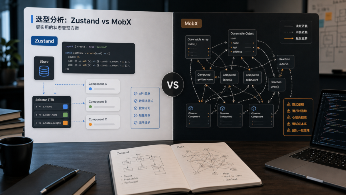 别被 MobX 的优雅骗了：Zustand 才是更适合大多数 React 项目的状态管理